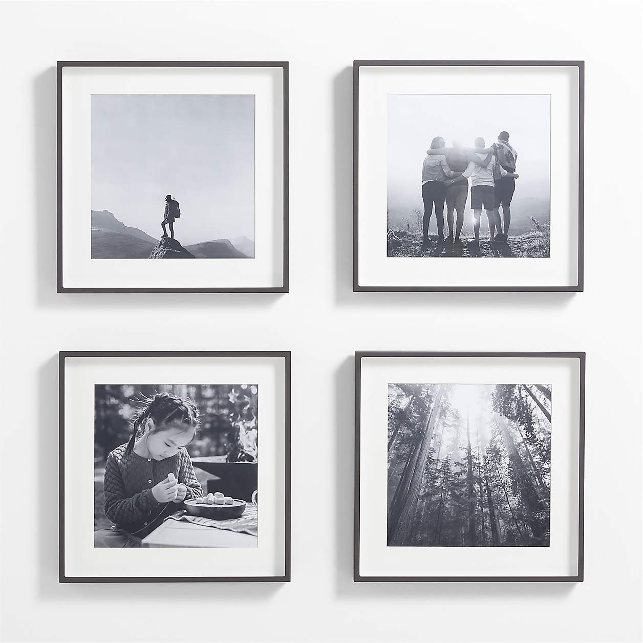 6-Piece Brushed Black 11x11 Gallery Wall Frame Set