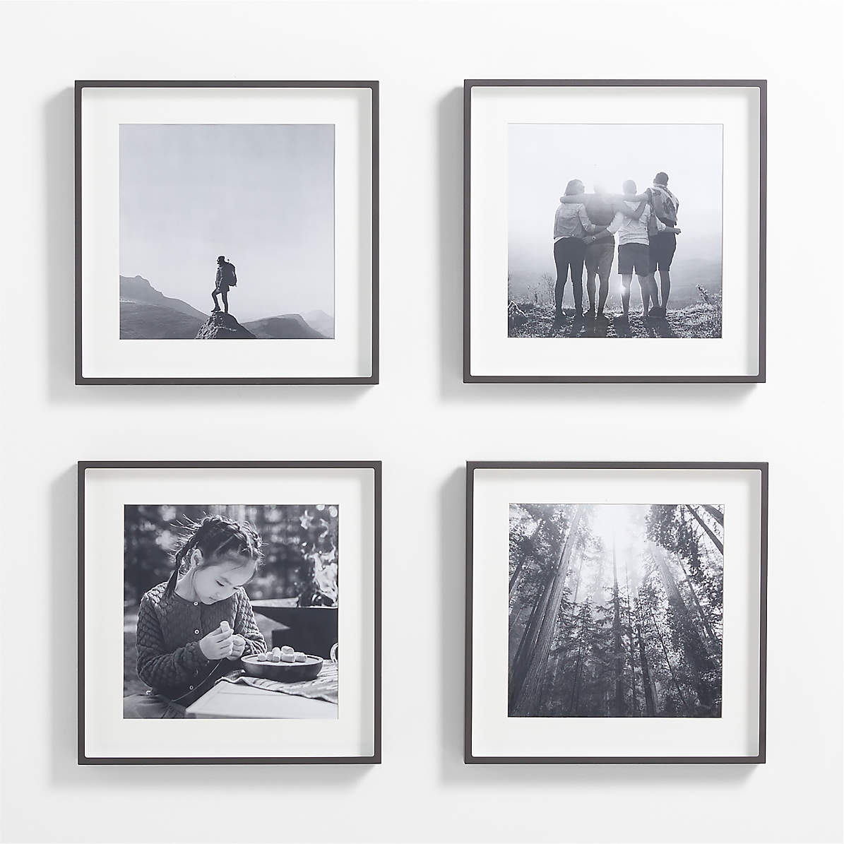4-Piece Brushed Black 11x11 Gallery Wall Picture Frame Set + Reviews