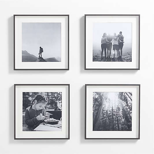 4-Piece Brushed Black 11x11 Gallery Wall Frame Set