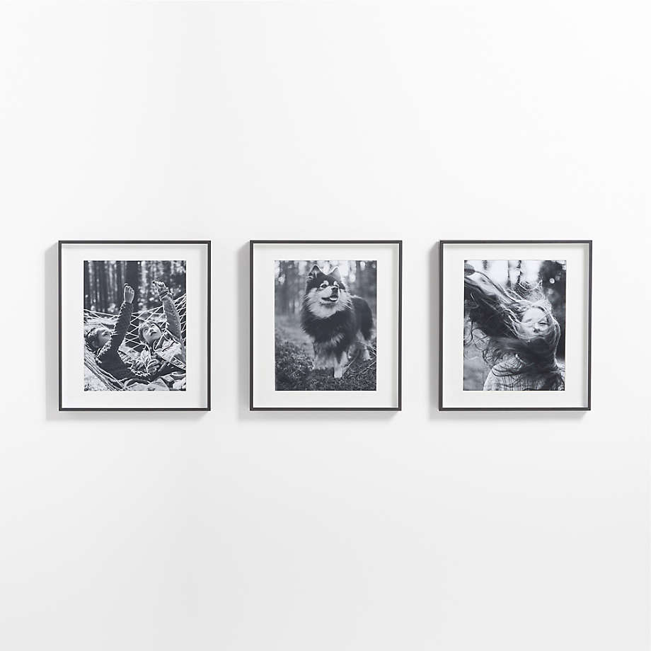 3-Piece Brushed Black 11x14 Gallery Wall Picture Frame Set + Reviews | Crate & Barrel