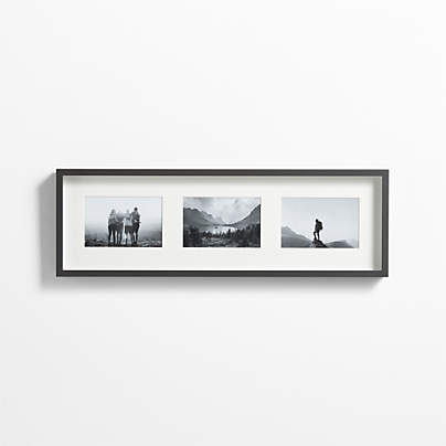 Brushed Black Triple 4x6 Wall Frame