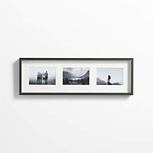Brushed Black Triple 4x6 Picture Frame + Reviews | Crate & Barrel