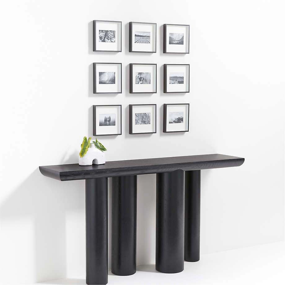 9-Piece Brushed Black 4x6 Gallery Wall Frame Set
