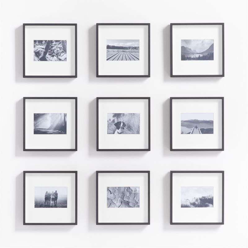 9Piece Brushed Black 4x6 Gallery Wall Picture Frame Set + Reviews