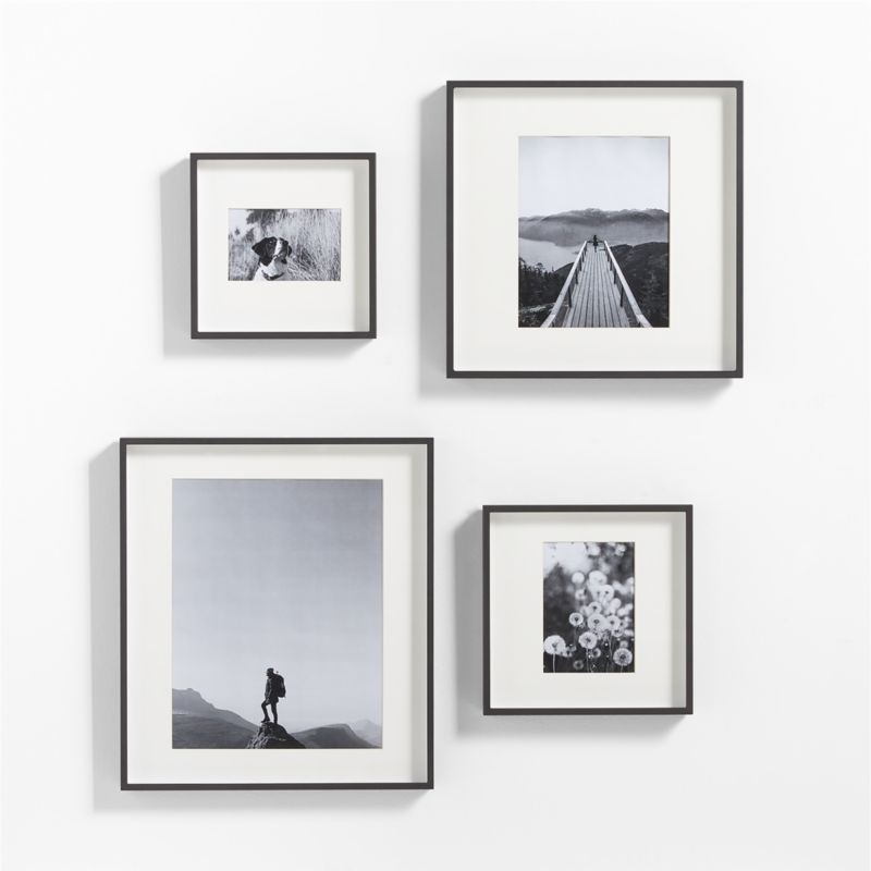 4-Piece Brushed Black Gallery Wall Picture Frame Set + Reviews | Crate ...