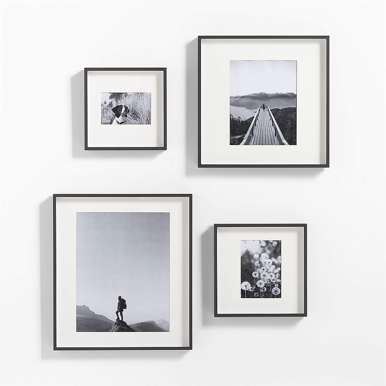 4Piece Brushed Black Gallery Wall Picture Frame Set + Reviews Crate