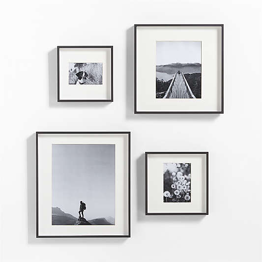 4-Piece Brushed Black Gallery Wall Frame Set