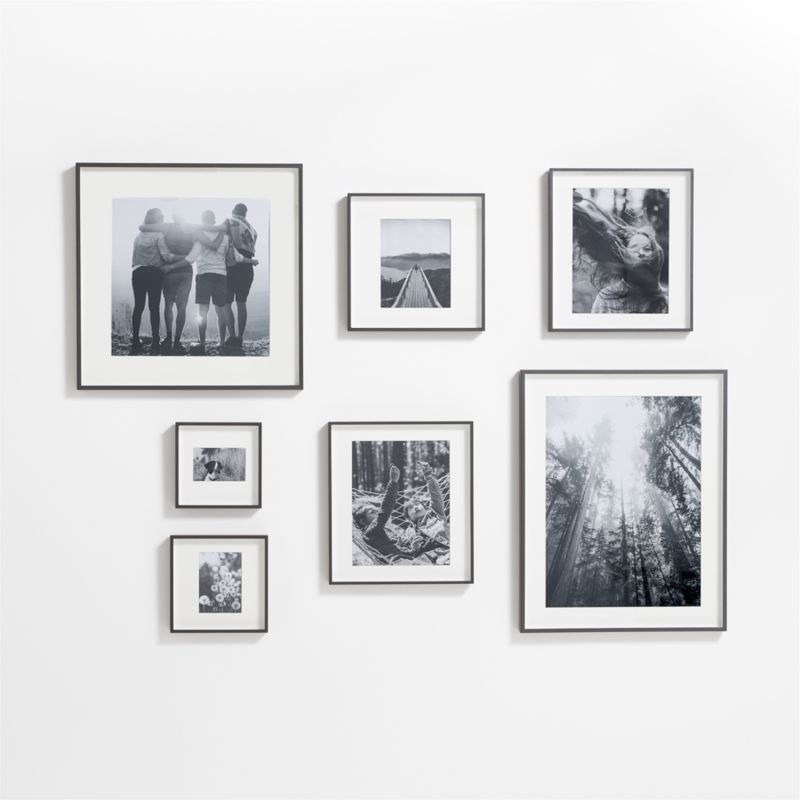 7-Piece Brushed Black Gallery Wall Picture Frame Set + Reviews | Crate ...