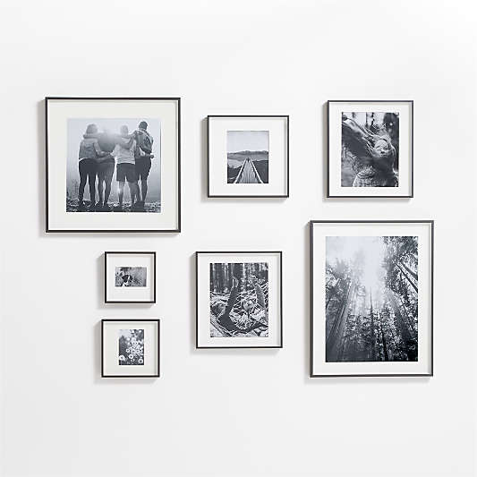 7-Piece Brushed Black Gallery Wall Frame Set