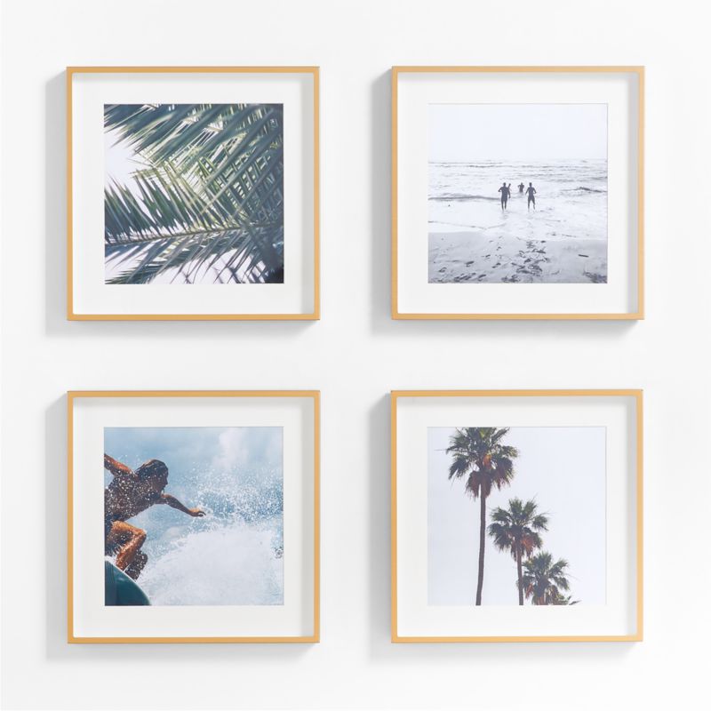 4-Piece Brushed Brass 11x11 Gallery Wall Frame Set - image 0 of 3