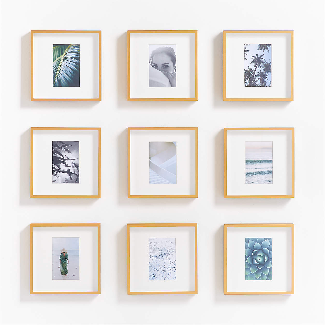 9-Piece Brushed Silver 4x6 Gallery Wall Frame Set