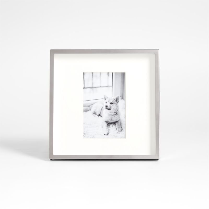 Brushed Silver 4x6 Frame + Reviews | Crate & Barrel