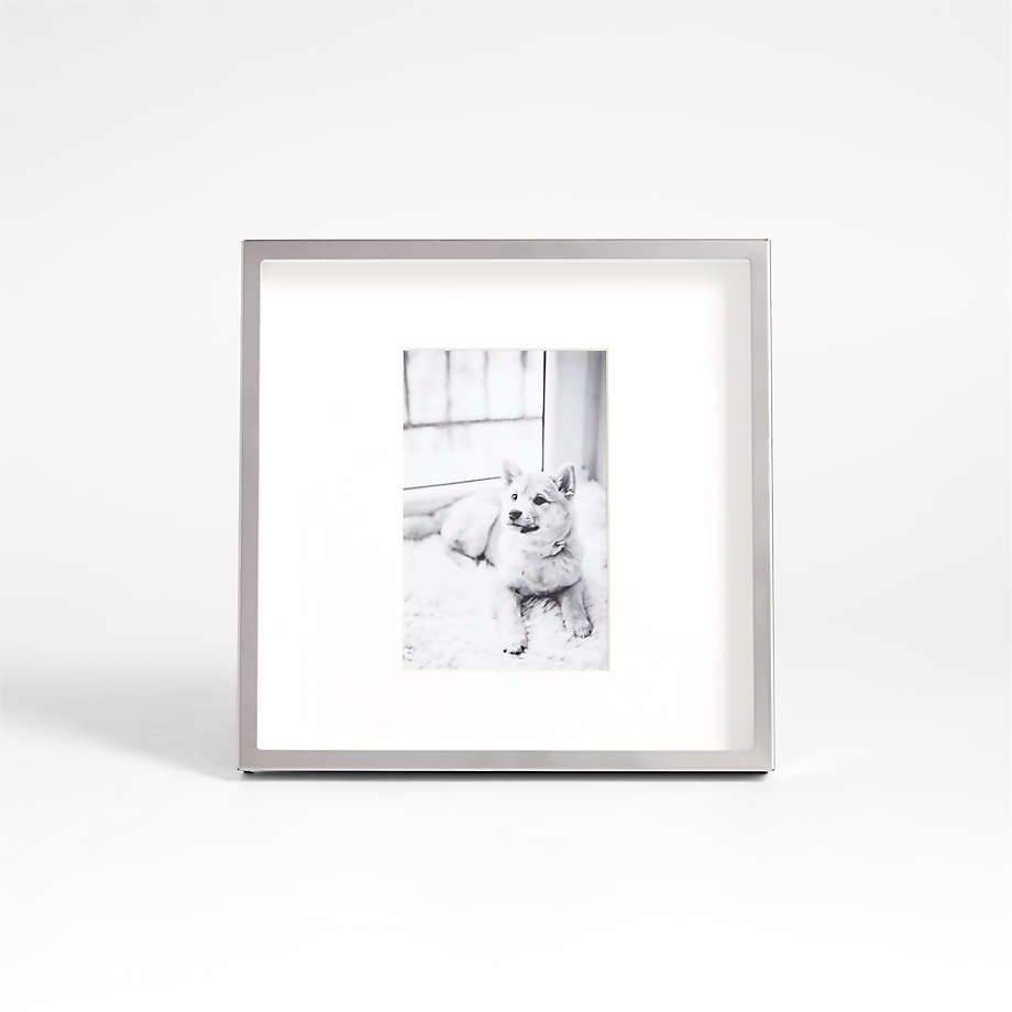 2 Pack 5x7 Picture/Shadowbox Frame Ivory Mat for 4x6 Photo Wall/Tabletop,  White