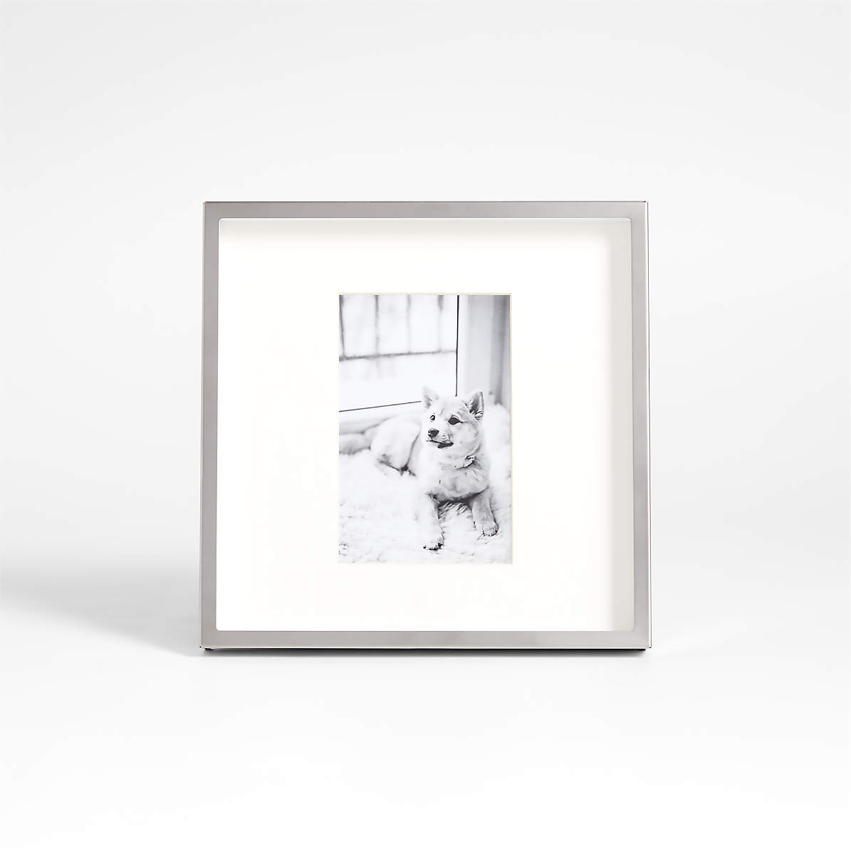 Gallery Soft Black Picture Frame with White Mat 4x6 + Reviews