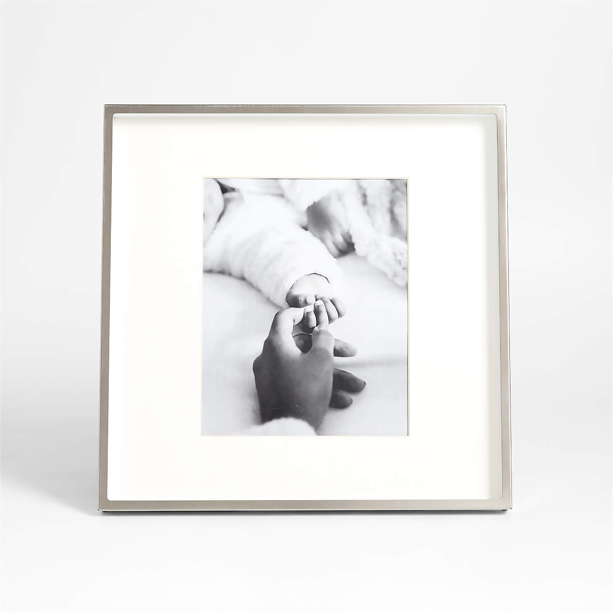 8X10 Domed Burnished Silver And Black Picture Frame 