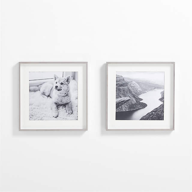 6-Piece Brushed Silver 11x11 Gallery Wall Picture Frame Set +