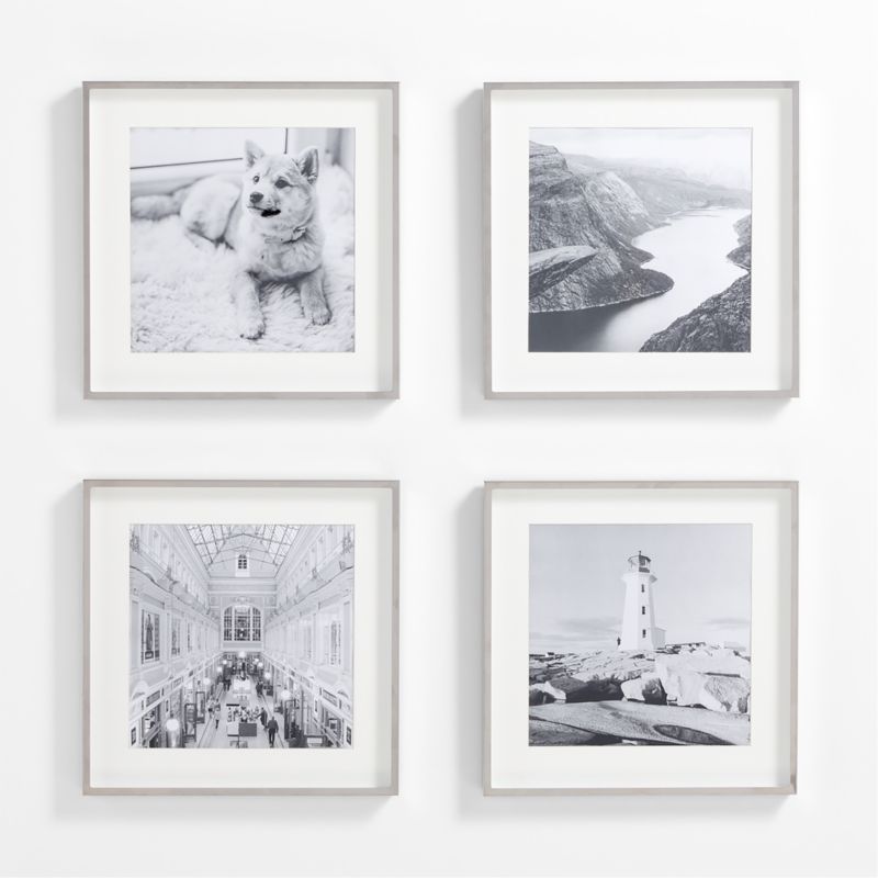 4-Piece Brushed Black 11x11 Gallery Wall Picture Frame Set + Reviews