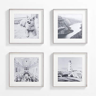 6-Piece Brushed Black 11x11 Gallery Wall Picture Frame Set +