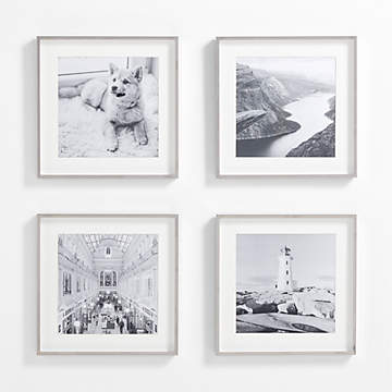 4-Piece Brushed Black Gallery Wall Picture Frame Set + Reviews