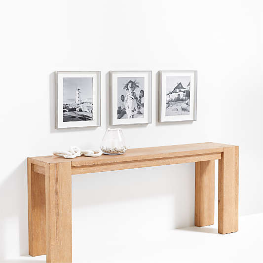 Terra 72" Rectangular Natural Oak Wood Console Table