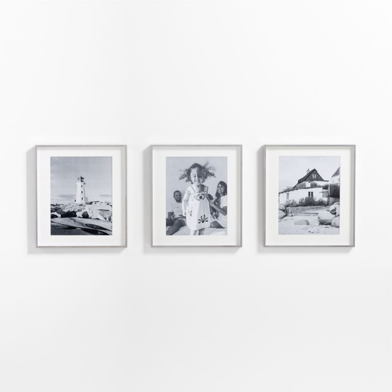 3-Piece Brushed Silver 11x14 Gallery Wall Frame Set