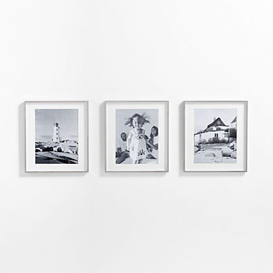 View 3-Piece Brushed Silver 11x14 Gallery Wall Frame Set details