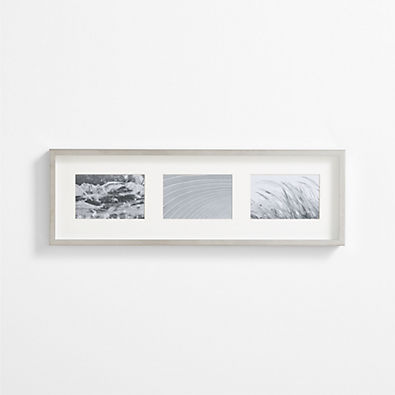 View Brushed Silver Triple 4x6 Wall Frame details