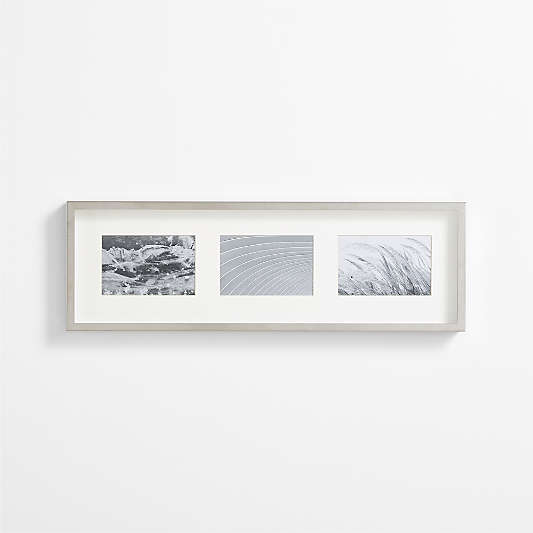 Brushed Silver Triple 4x6 Wall Frame