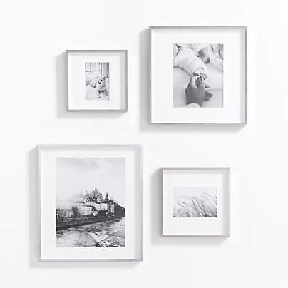 4-Piece Brushed Silver Gallery Wall Frame Set