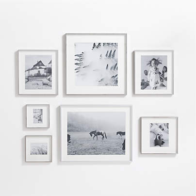 7-Piece Brushed Silver Gallery Wall Frame Set