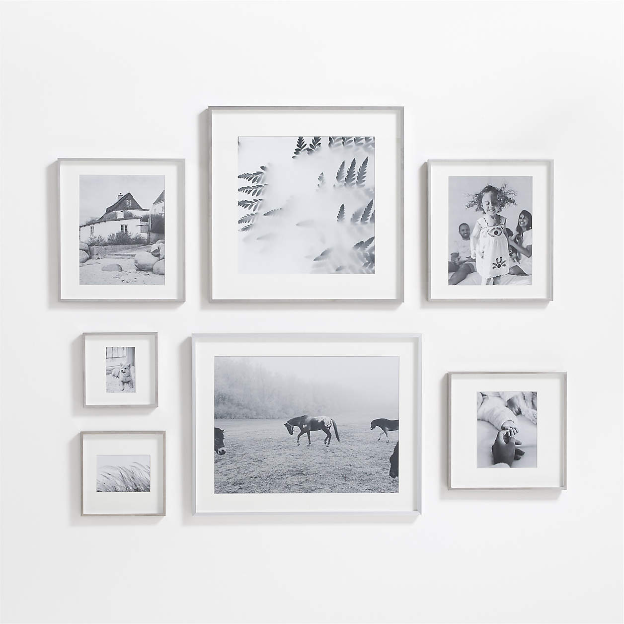 7-Piece Brushed Silver Gallery Wall Picture Frame Set + Reviews | Crate ...