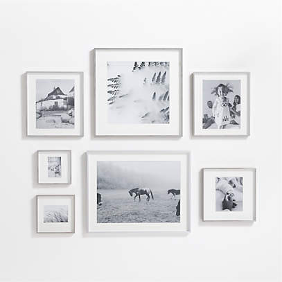 4-Piece Brushed Silver Gallery Wall Picture Frame Set + Reviews