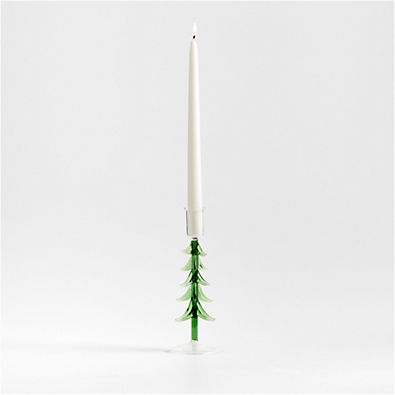 View Borosilicate Glass Christmas Tree Taper Candle Holder Large details