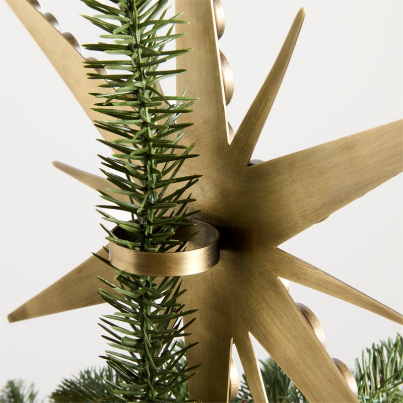 Brass and Enamel Star Christmas Tree Topper - image 2 of 3
