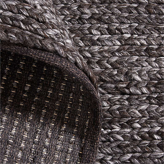 Bruges Performance Handwoven Black Area Rug 6'x9'