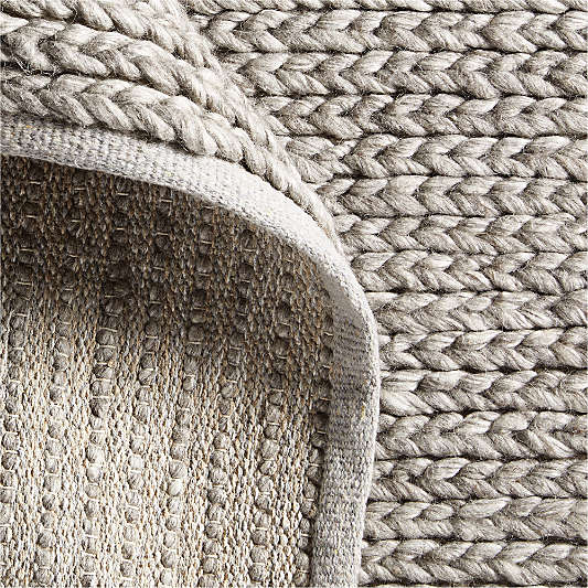 Bruges Performance Handwoven Grey Area Rug 6'x9'