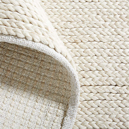 Bruges Performance Handwoven Ivory Rug Swatch 12"x18"