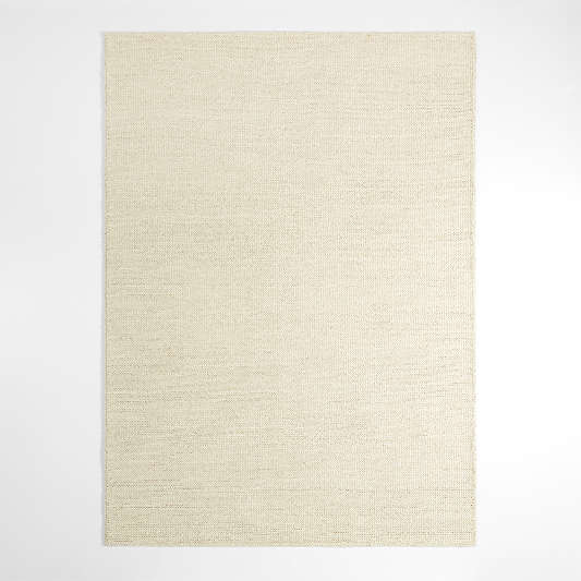 Bruges Performance Sweater Knit Ivory Area Rug 6'x9'