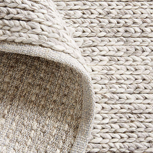 Bruges Performance Handwoven Silver Rug Swatch 12"x18"