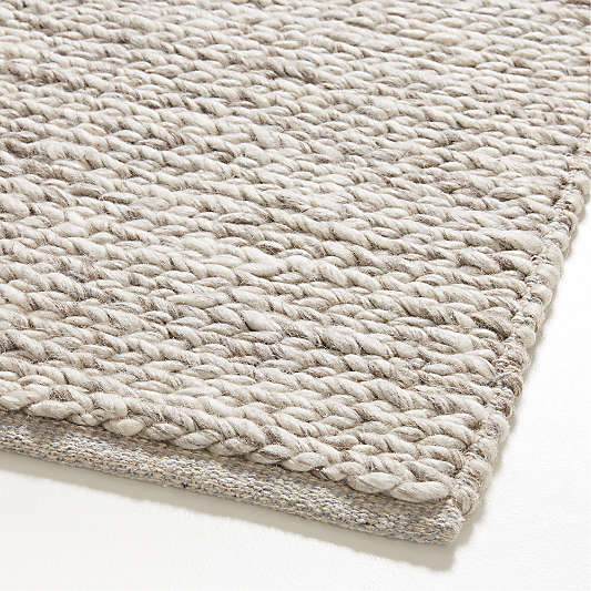 Bruges Performance Sweater Knit Silver Area Rug 8'x10'