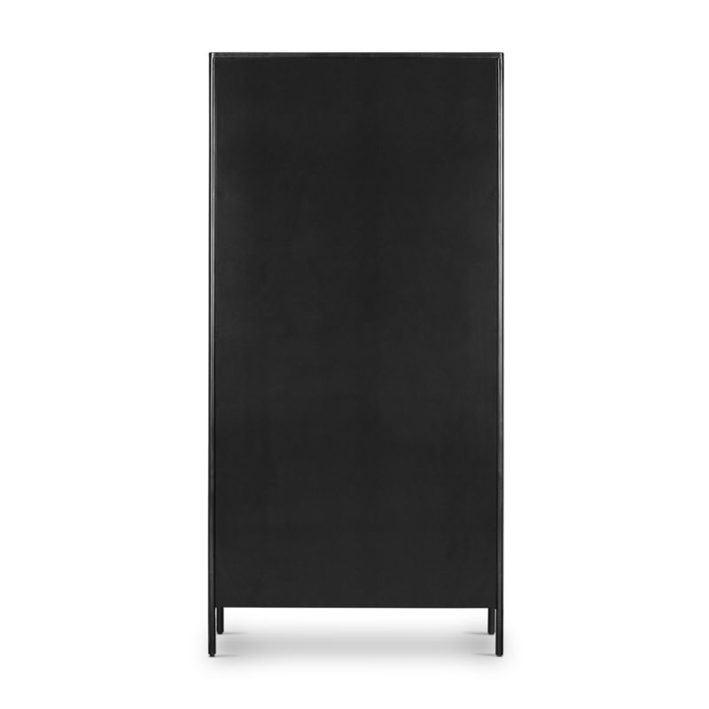 Bruno Black Metal Storage Display Cabinet - image 5 of 8