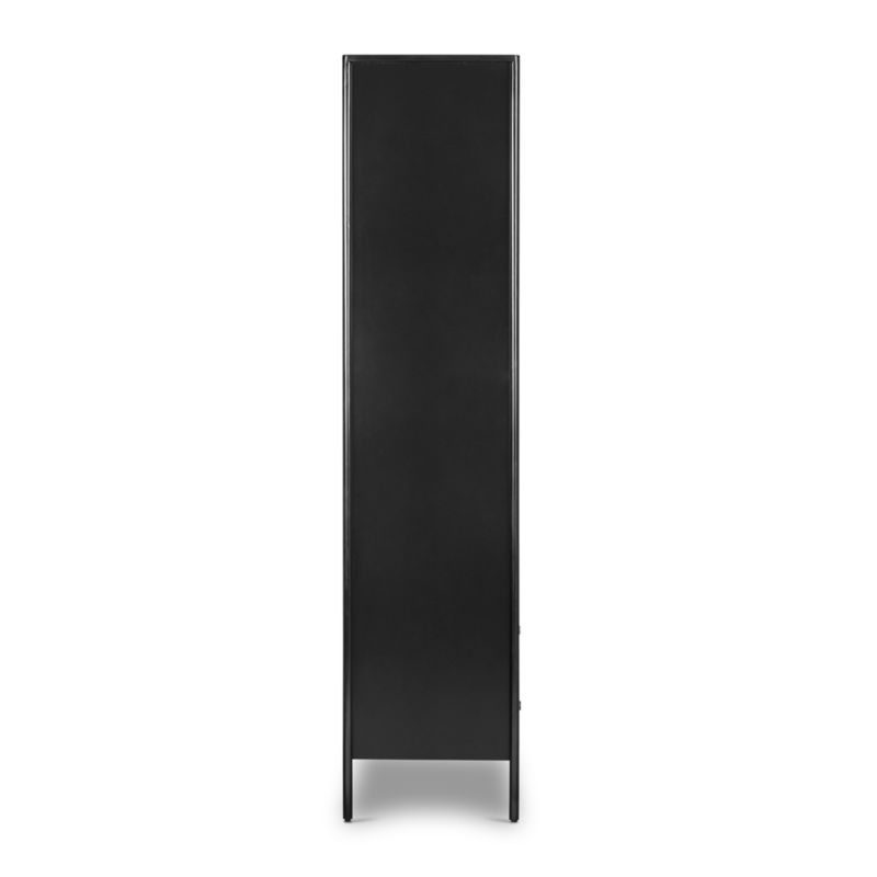 Bruno Black Metal Storage Display Cabinet - image 4 of 8