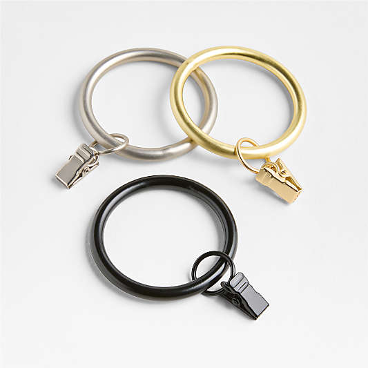 1.5" Window Curtain Rings, Set of 8