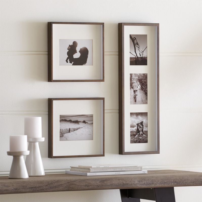 Brushed Antique Bronze Picture Frame Gallery, Set of 3 + Reviews ...