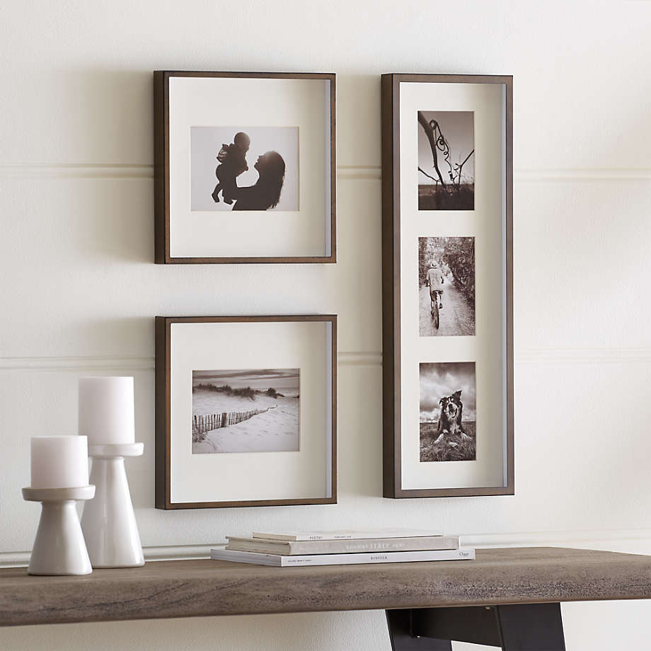 Brushed Antique Bronze Picture Frame Gallery, Set of 3 + Reviews