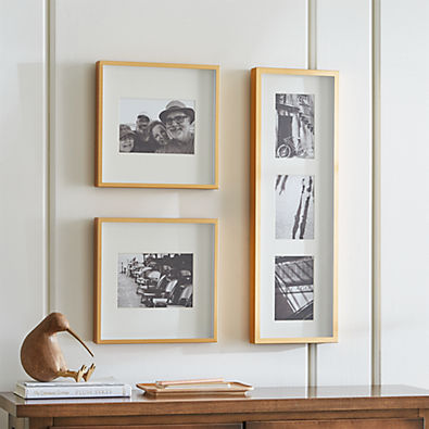 View Brushed Brass Picture Frame Gallery, Set of 3 details