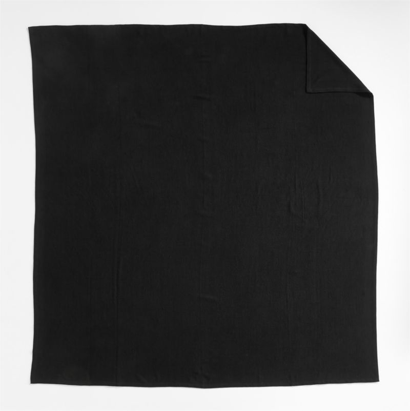 Brushed Organic Cotton Ink Black Full/Queen Bed Blanket - image 3 of 5