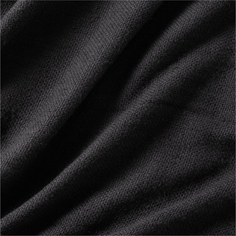 Brushed Organic Cotton Ink Black Full/Queen Bed Blanket - image 4 of 5