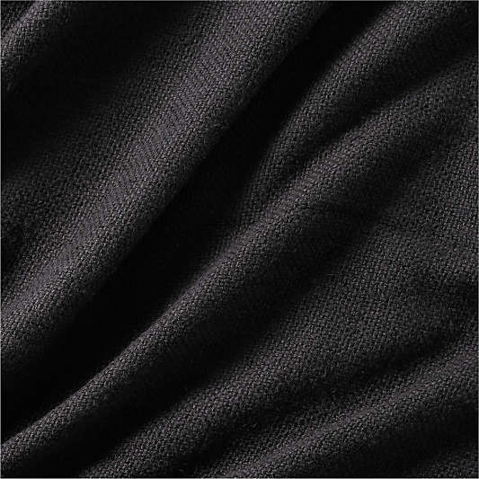 Brushed Organic Cotton Ink Black Full/Queen Bed Blanket