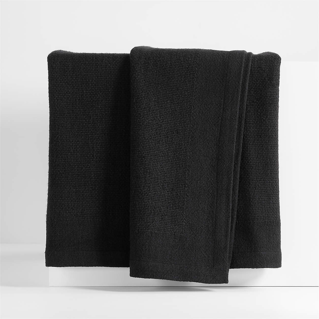 Brushed Organic Cotton Ink Black Full/Queen Bed Blanket + Reviews